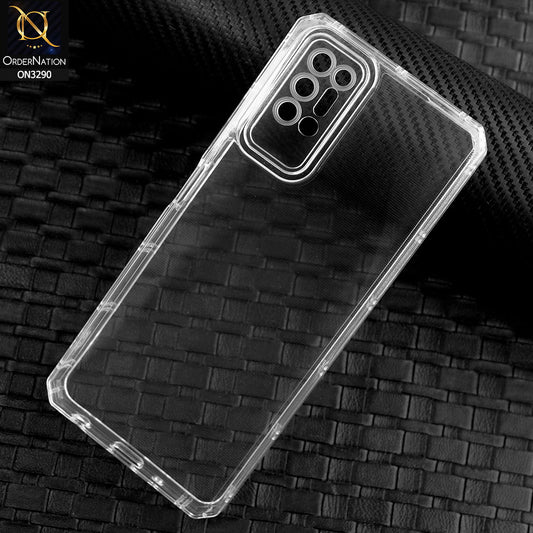 Tecno Pova 2 Cover - Four Sided Airbag With Camera Protection Clear Transparent Soft Case