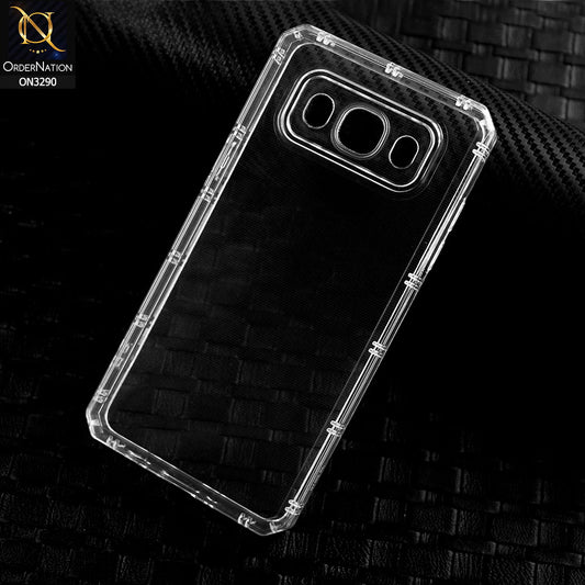 Samsung Galaxy J5 2015 Cover -  Four Sided Airbag With Camera Protection Clear Transparent Soft Case