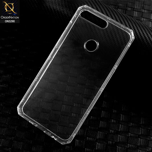 Huawei Y7 Prime 2018 / Y7 2018 Cover -  Four Sided Airbag With Camera Protection Clear Transparent Soft Case