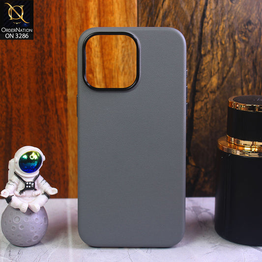 iPhone 15 Pro Max Cover - Gray - K-ZOO Noble Collection Leather PU - PC Case