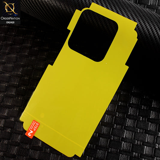 Infinix Smart 7 Protector - Transparent Hydro Jell Skin Film Unbreakable Back Protector Sheet
