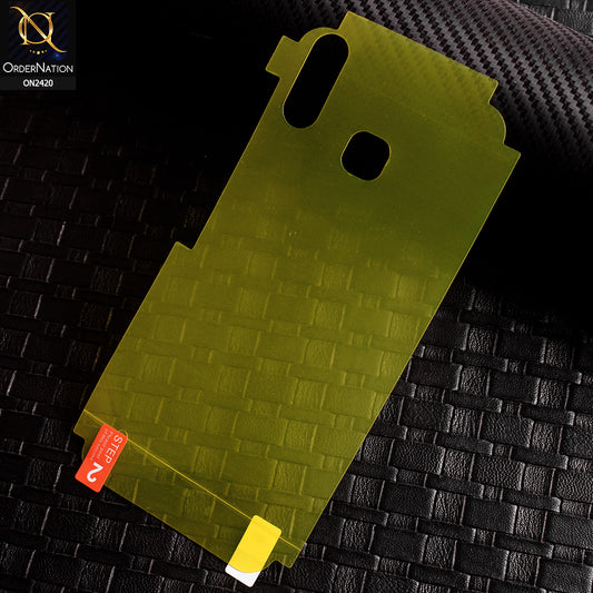Infinix Smart 4 Protector - Transparent Hydro Jell Skin Film Unbreakable Back Protector Sheet