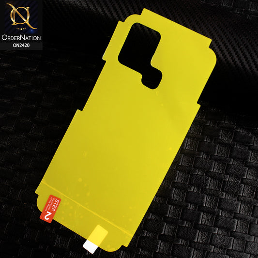 Infinix Hot 10s Protector - Transparent Hydro Jell Skin Film Unbreakable Back Protector Sheet