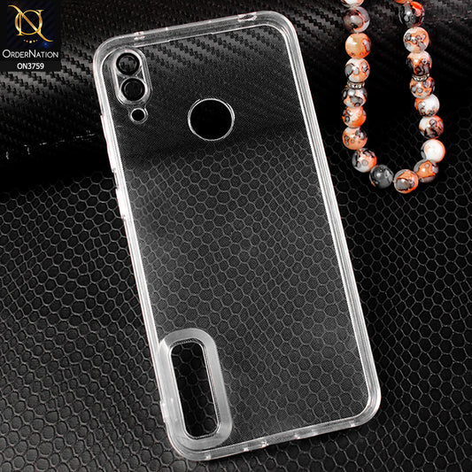 Huawei Y7 Prime 2019 / Y7 2019 / Y7 Pro 2019 Cover - Transparent - Logo Hole Camera Lense Protection Soft Silicon Transparent Case