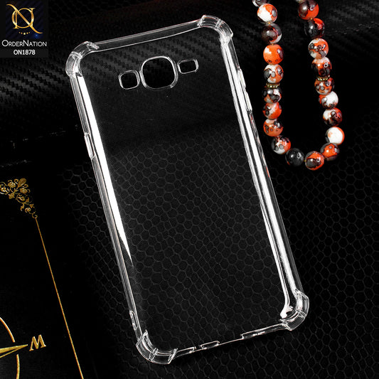 Samsung Galaxy J7 Core / J7 Nxt Cover - Soft 4D Design Shockproof Silicone Transparent Clear Case