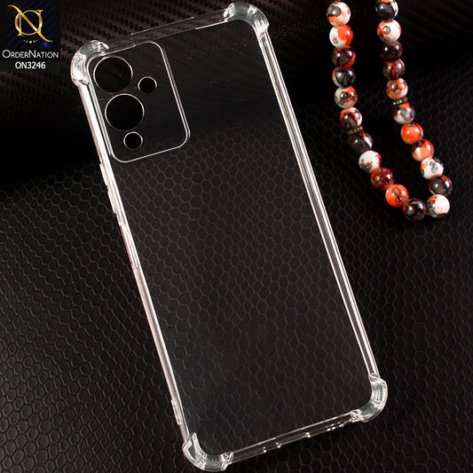 Infinix Note 12i Cover - Soft 4D Design Shockproof Silicone Transparent Clear Camera Protection Case