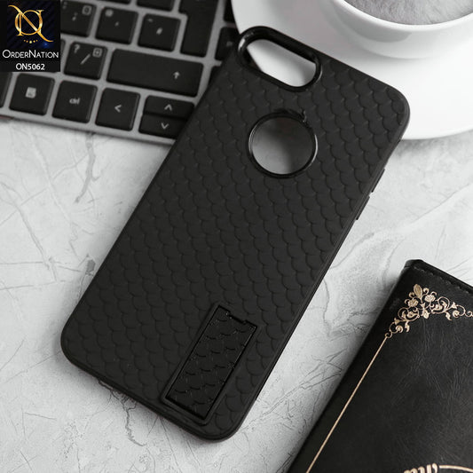 iPhone 8 Plus / 7 Plus Cover - Black - J-Case Dragon Fins Series - Soft TPU Protective Case With Kickstand Holder