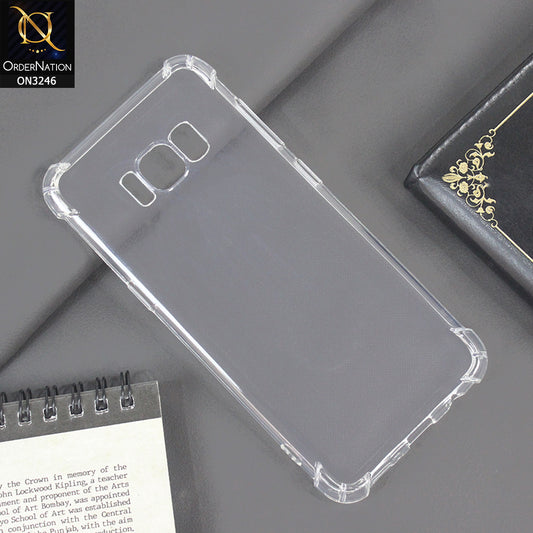 Samsung Galaxy S8 Cover - Transparent - Soft 4D Design Shockproof Silicone Transparent Clear Camera Protection Case