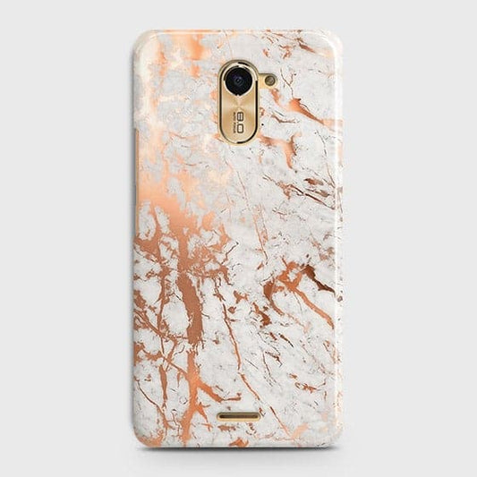Infinix Hot 4 / Hot 4 Pro Cover - In Chic Rose Gold Chrome Style Printed Hard Case with Life Time Colors Guarantee (Fast Delivery)