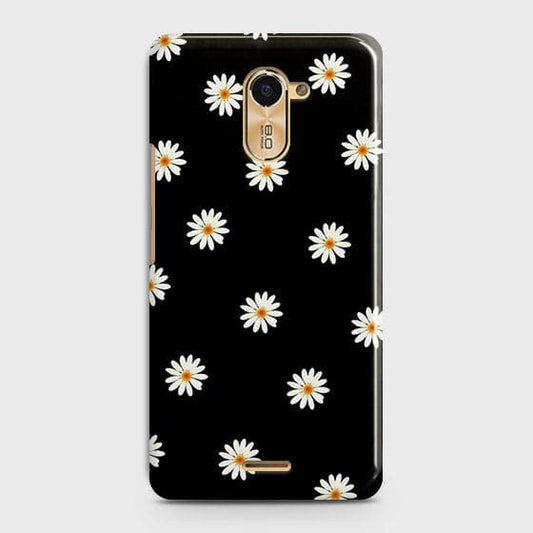 Infinix Hot 4 / Hot 4 Pro Cover - Matte Finish - White Bloom Flowers with Black Background Printed Hard Case with Life Time Colors Guarantee (Fast Delivery)