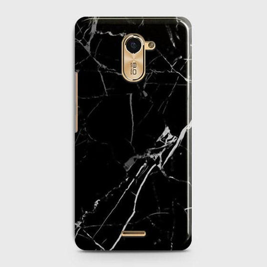 Infinix Hot 4 / Hot 4 Pro Cover - Black Modern Classic Marble Printed Hard Case with Life Time Colors Guarantee b58 ( Fast Delivery )