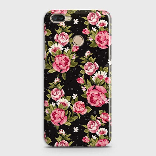 Infinix Hot 6 Pro Cover - Trendy Pink Rose Vintage Flowers Printed Hard Case with Life Time Colors Guarantee(1) ( Fast Delivery )
