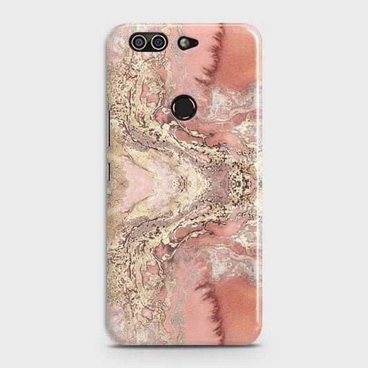 Infinix Zero 5 Pro Cover - Trendy Chic Rose Gold Marble Printed Hard Case with Life Time Colors Guarantee(1)