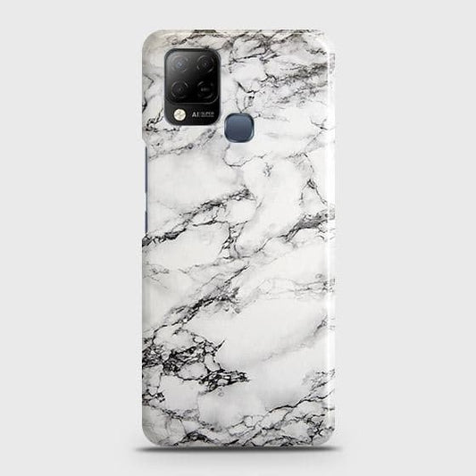 Infinix Hot 10s Cover - Matte Finish - Trendy Mysterious White Marble Printed Hard Case with Life Time Colors Guarantee (Fast Delivery)
