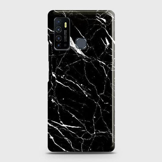 Infinix Hot 9 Cover - Trendy Black Marble Printed Hard Case with Life Time Colors Guarantee(b32) ( Fast Delivery )