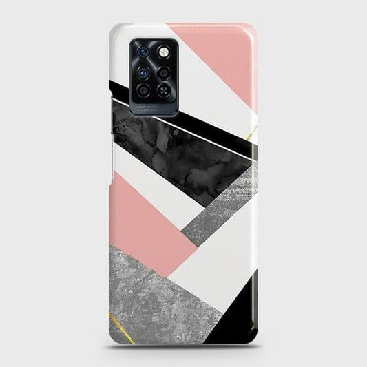 Infinix Note 10 Pro Cover - Matte Finish - Geometric Luxe Marble Trendy Printed Hard Case with Life Time Colors Guarantee (Fast Delivery)