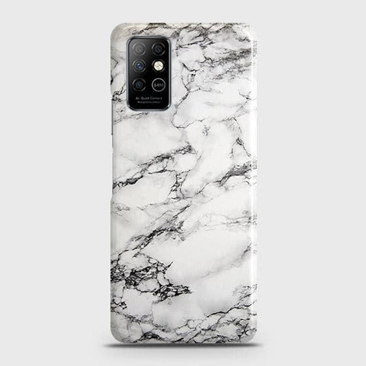 Infinix Note 8 Cover - Matte Finish - Trendy Mysterious White Marble Printed Hard Case with Life Time Colors Guarantee ( Fast Delivery )