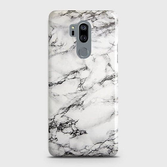 LG G7 ThinQ Cover - Matte Finish - Trendy Mysterious White Marble Printed Hard Case with Life Time Colors Guarantee (Fast Delivery)