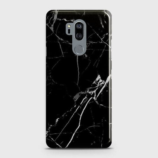 LG G7 ThinQ Cover - Black Modern Classic Marble Printed Hard Case with Life Time Colors Guarantee ( Fast Delivery )