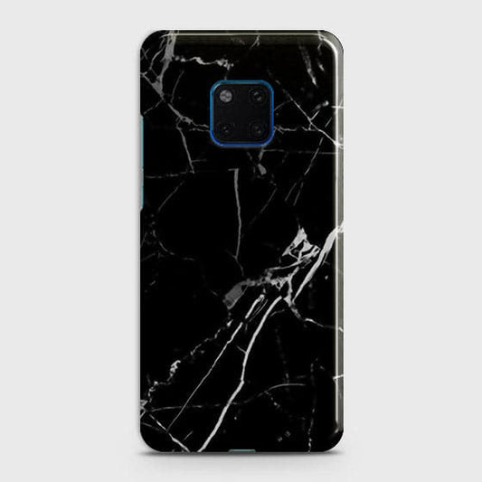 Huawei Mate 20 Pro Cover - Black Modern Classic Marble Printed Hard Case with Life Time Colors Guarantee ( fast delivery )