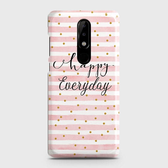 Nokia 5.1 Plus / Nokia X5 Cover - Trendy Happy Everyday Printed Hard Case with Life Time Colors Guarantee ( Fast Delivery )