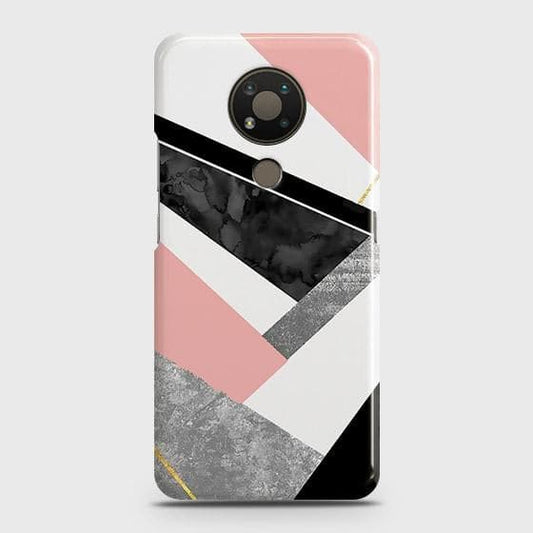 Nokia 3.4 Cover - Matte Finish - Geometric Luxe Marble Trendy Printed Hard Case with Life Time Colors Guarantee B75 ( Fast Delivery )