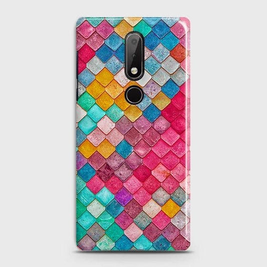 Nokia 6.1 Plus Cover - Chic Colorful Mermaid Printed Hard Case with Life Time Colors Guarantee b46 ( Fast Delivery )