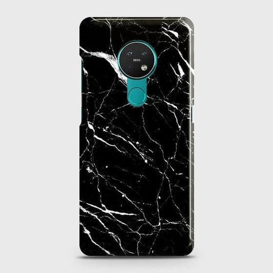 Nokia 7.2 Cover - Trendy Black Marble Printed Hard Case with Life Time Colors Guarantee (Fast Delivery)