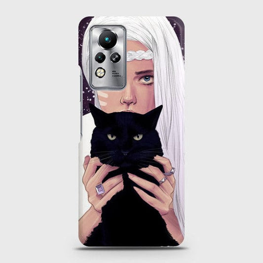 Infinix Note 12 G88 Cover - Trendy Wild Black Cat Printed Hard Case with Life Time Colors Guarantee (Fast Delivery)