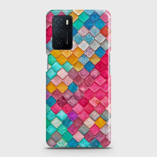 Oppo A16 Cover - Chic Colorful Mermaid Printed Hard Case with Life Time Colors Guarantee ( Fast Delivery )