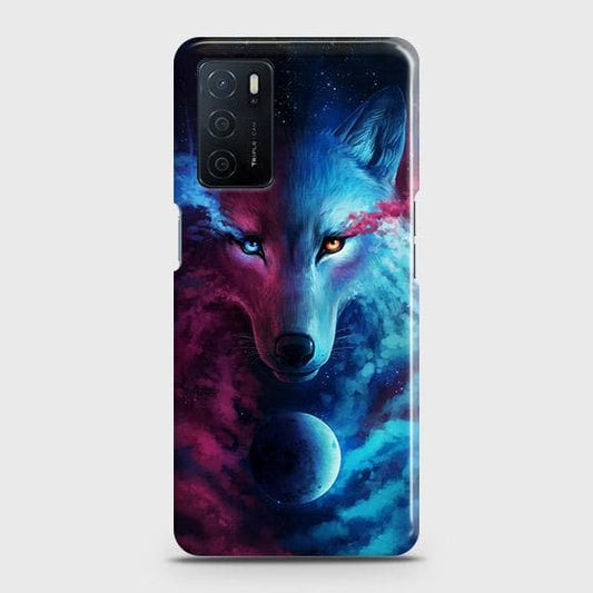 Oppo A55 5G Cover - Infinity Wolf Trendy Printed Hard Case with Life Time Colors Guarantee b-72 ( Fast Delivery )