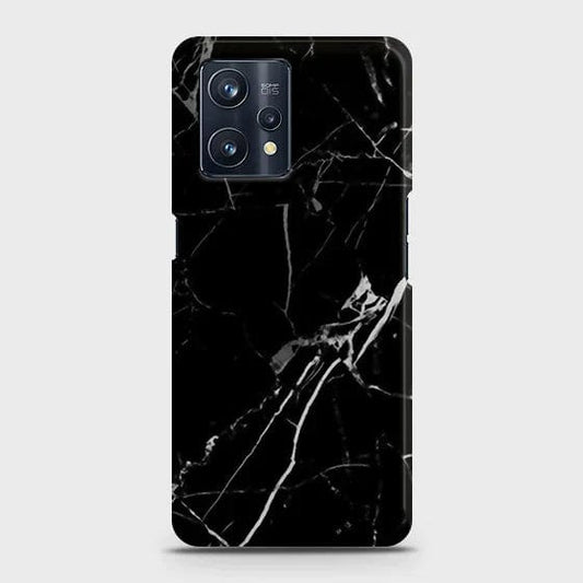 Realme 9 4G Cover - Matte Finish - Black Modern Classic Marble Printed Hard Case with Life Time Colors Guarantee B74 ( Fast Delivery )