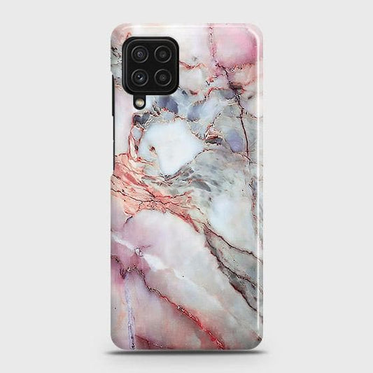 Samsung Galaxy M22 Cover - Violet Sky Marble Trendy Printed Hard Case with Life Time Colors Guarante (Fast Delivery)