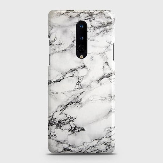 OnePlus 8 4G Cover - Matte Finish - Trendy Mysterious White Marble Printed Hard Case with Life Time Colors Guarantee ( Fast Delivery )