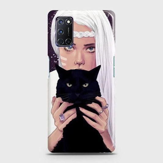 Oppo A92 Cover - Trendy Wild Black Cat Printed Hard Case with Life Time Colors Guarantee b64 ( Fast Delivery )