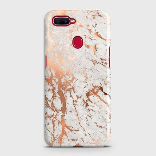Oppo A11k Cover - In Chic Rose Gold Chrome Style Printed Hard Case with Life Time Colors Guarantee ( Fast Delivery )