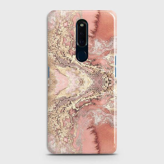 Oppo A9 Cover - Trendy Chic Rose Gold Marble Printed Hard Case with Life Time Colors Guarantee ( Fast Delivery )
