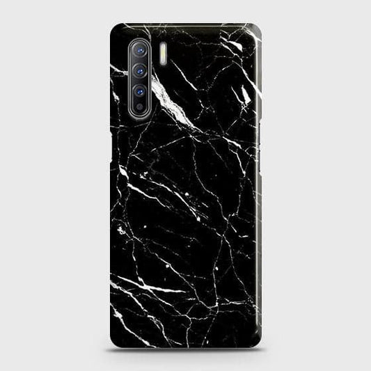 Oppo Reno 3 Cover - Trendy Black Marble Printed Hard Case with Life Time Colors Guarantee (Fast Delivery)(M)