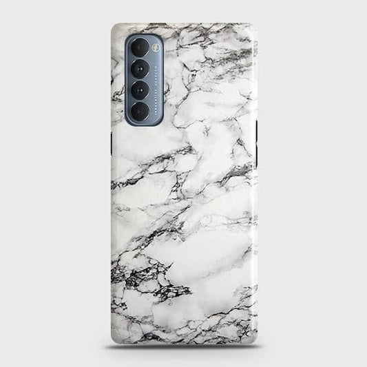 Oppo Reno 4 Pro 4G Cover - Matte Finish - Trendy Mysterious White Marble Printed Hard Case with Life Time Colors Guarantee ( Fast Delivery )