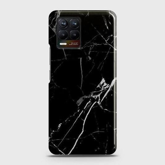 Realme 8 Pro Cover - Black Modern Classic Marble Printed Hard Case with Life Time Colors Guarantee ( Fast Delivery )