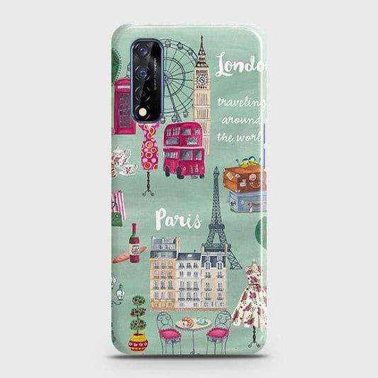 Realme 7 Cover - Matte Finish - London, Paris, New York ModernPrinted Hard Case with Life Time Colors Guarantee ( Fast Delivery )