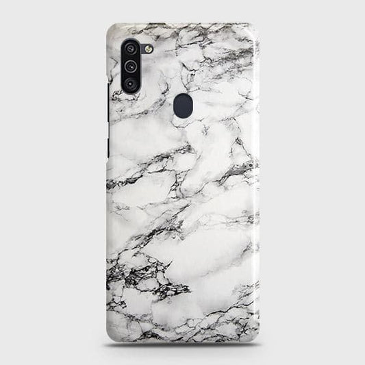 Samsung Galaxy M11 Cover - Matte Finish - Trendy Mysterious White Marble Printed Hard Case with Life Time Colors Guarantee B40(1) ( Fast Delivery )