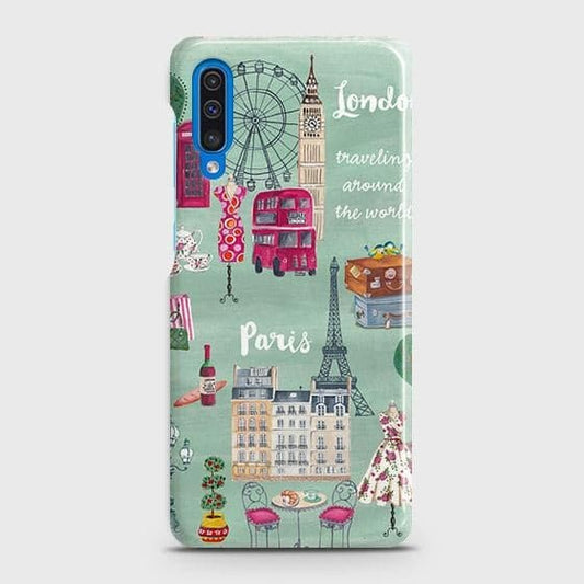 Samsung Galaxy A50 Cover - Matte Finish - London, Paris, New York ModernPrinted Hard Case with Life Time Colors Guarantee ( Fast Delivery )