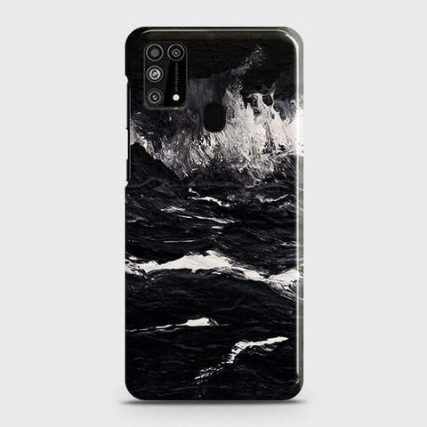 Samsung Galaxy M31 Cover - Black Ocean Marble Trendy Printed Hard Case with Life Time Colors Guarantee B (34) 1 ( Fast Delivery )