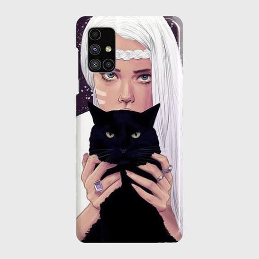 Samsung Galaxy M51 Cover - Trendy Wild Black Cat Printed Hard Case with Life Time Colors Guarantee B (29) 1 ( Fast Delivery )
