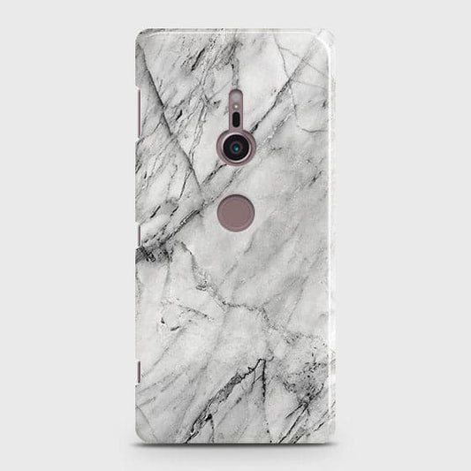 Sony Xperia XZ3 Cover - Matte Finish - Trendy White Floor Marble Printed Hard Case with Life Time Colors Guarantee - D2 ( Fast Delivery )