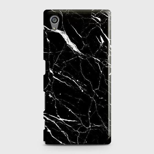 Sony Xperia Z5 Cover - Trendy Black Marble Printed Hard Case with Life Time Colors Guarantee ( Fast Delivery )