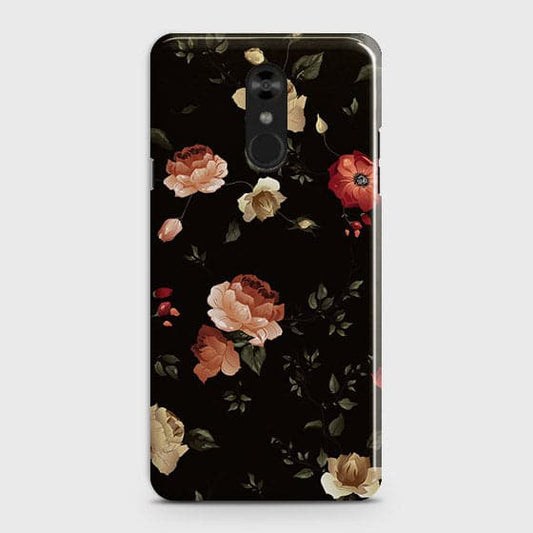 LG Stylo 4 Cover - Matte Finish - Dark Rose Vintage Flowers Printed Hard Case with Life Time Colors Guarantee ( Fast Delivery )
