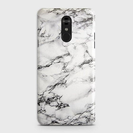 LG Stylo 4 Cover - Matte Finish - Trendy Mysterious White Marble Printed Hard Case with Life Time Colors Guarantee b52 ( Fast Delivery )