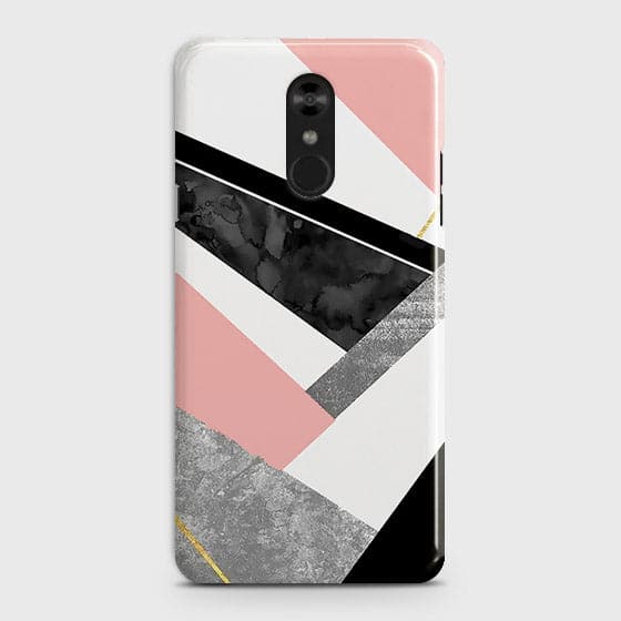 LG Stylo 4 Cover - Matte Finish - Geometric Luxe Marble Trendy Printed Hard Case with Life Time Colors Guarantee (Fast Delivery)